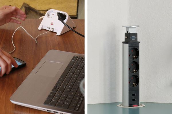 Steckdosenleiste USB Ladefunktion, Steckdosenleiste USB, versenkbare Steckdosenleiste, Steckdosenleisten mit USB Ladefunktion